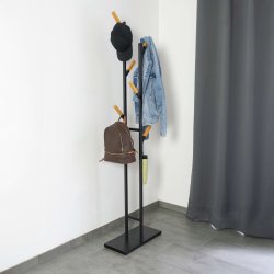 Garderobenst�nder, MAULrima, schwarz/Bambus