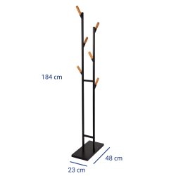 Garderobenst�nder, MAULrima, schwarz/Bambus