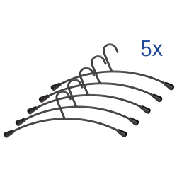 Black metal hangers, 5 pcs.