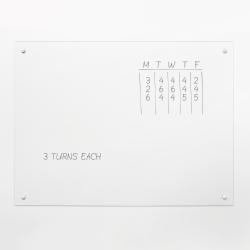 60 x 55 cm. Tydlig Whiteboard EJ MAGNETISK