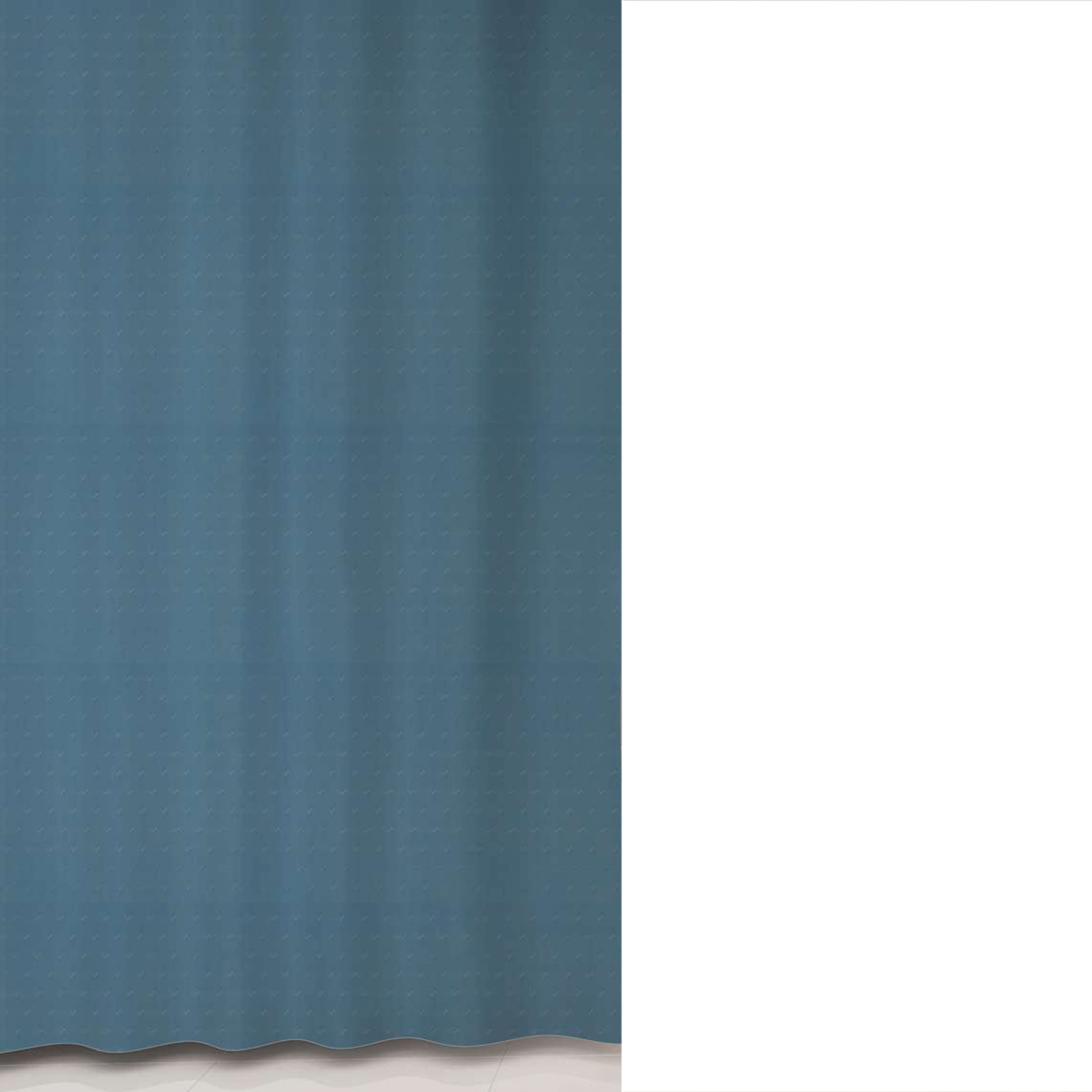 Sunlit Duschvorhang Marineblau - Anker Mit Grauen Streifen, 180x180 Cm, Wasserabweisend