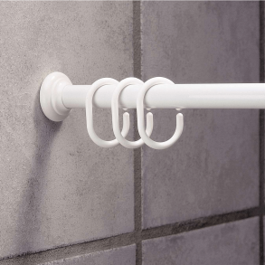 Weie Ringe fr Duschvorhnge, 12 Stk.