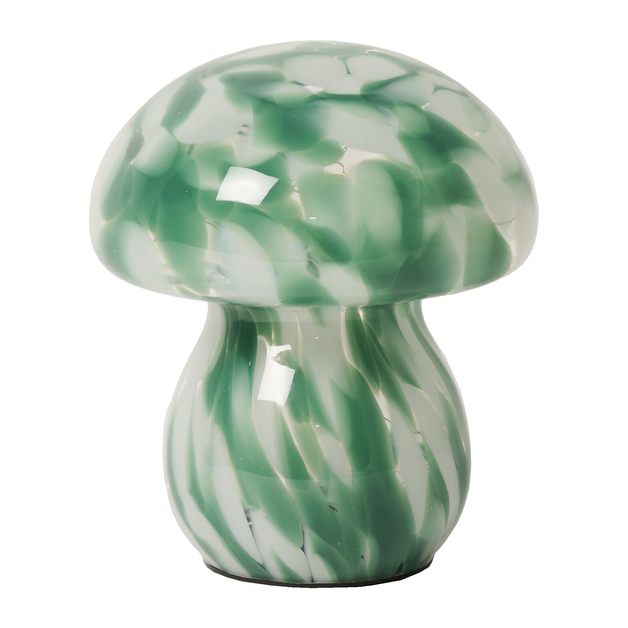 Billede af Mushroom lampe i glas, hvid/grøn