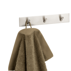 Selbstklebender Kleiderbgel, 20 x 4 cm. Gebrstetes Chrom.