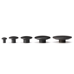 Træknop / knage 2-pak, Ø2,5 cm, sortmalet egetræ