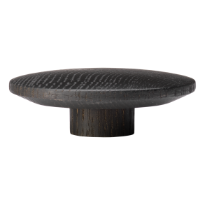 Holzknauf / Haken, 9 cm, schwarz lackierte Eiche