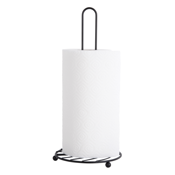 Kchenrollenhalter, schwarzes Metall