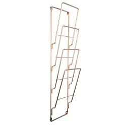 Väggmonterad Tidningshållare, Guldlook Metall