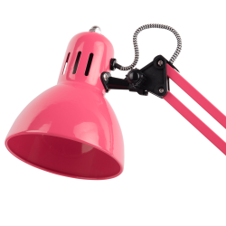 Tischleuchte, Metall, klar, rosa