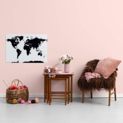 80 x 50 cm. Glas Verdens kort