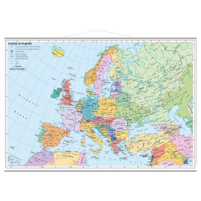 97 x 67 cm. Europa kort 