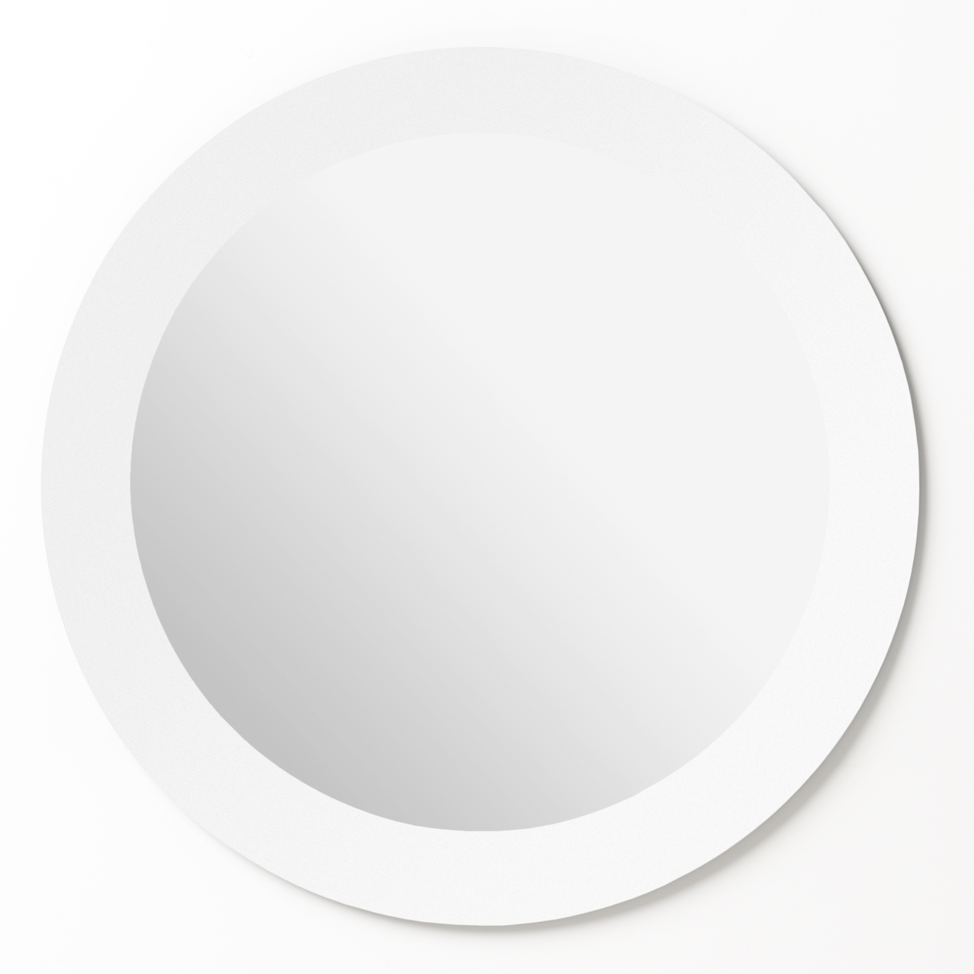 Billede af Cirkel 50 cm. magnetisk spejl med hvid kant