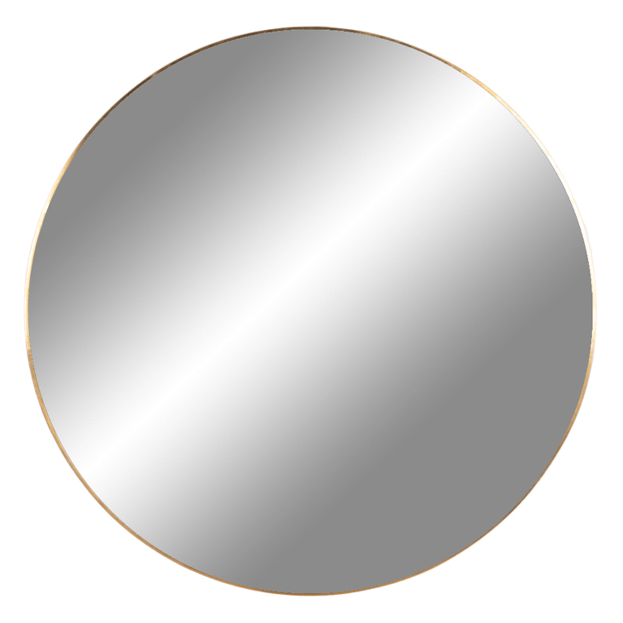 Billede af Cirkel spejl med messing ramme, Ø 60 cm.