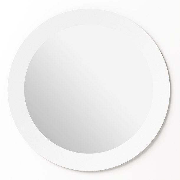 Cirkel 50 cm. magnetisk spejl med hvid kant