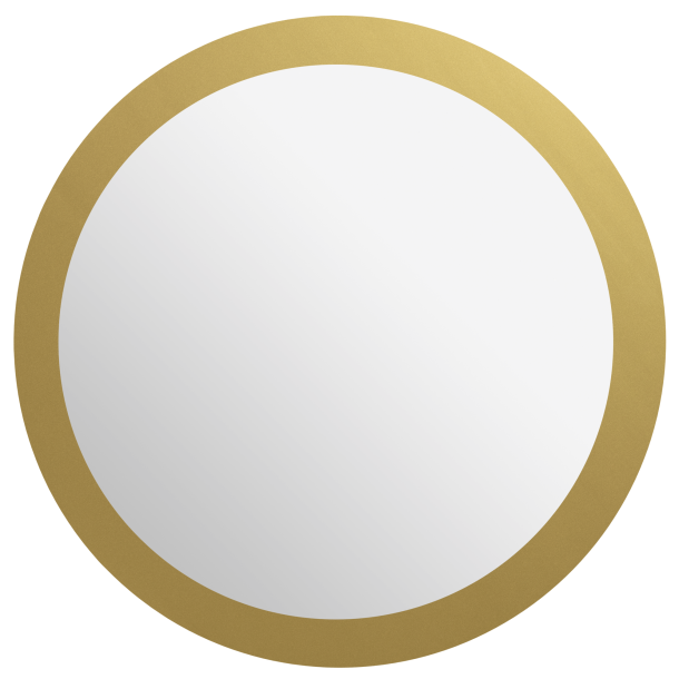 Cirkel 70 cm. magnetisk spejl med guld kant