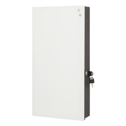 Magnetischer Arzneischrank aus weiem Glas