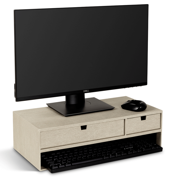 Monitor Stand / Skrmhylde, Kanvas, Natur