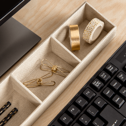 Fcheraufgeteilter Stifthalter, Leinwand, Natur