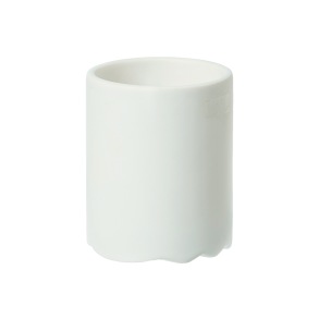 Zahnbrstenbecher aus weier Keramik