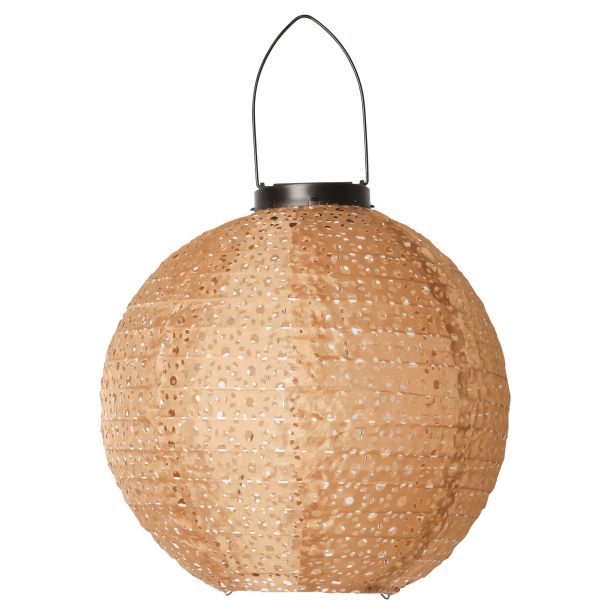 Solcelle lanterne, rund, terracotta