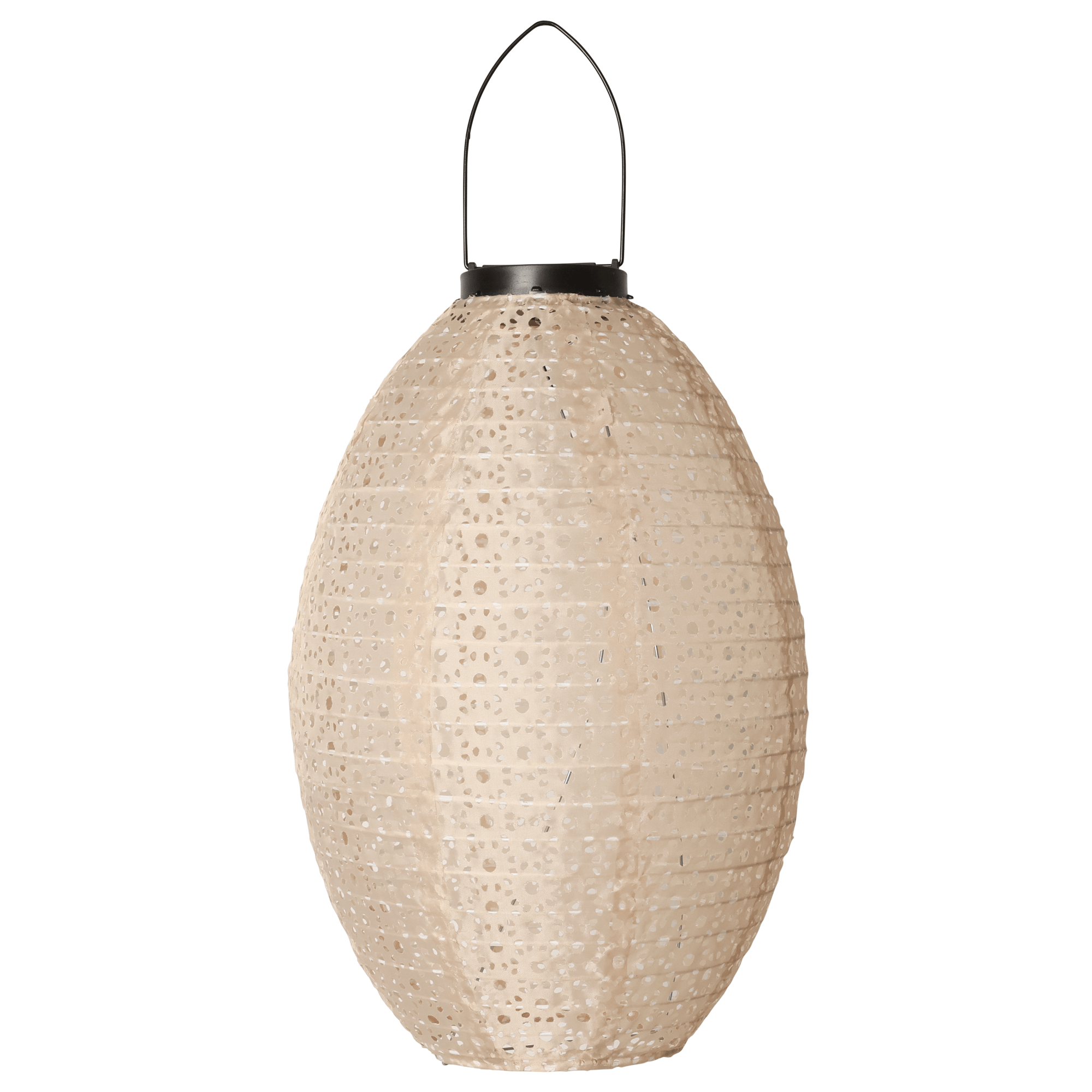 Billede af Solcelle lanterne, høj oval, lys beige