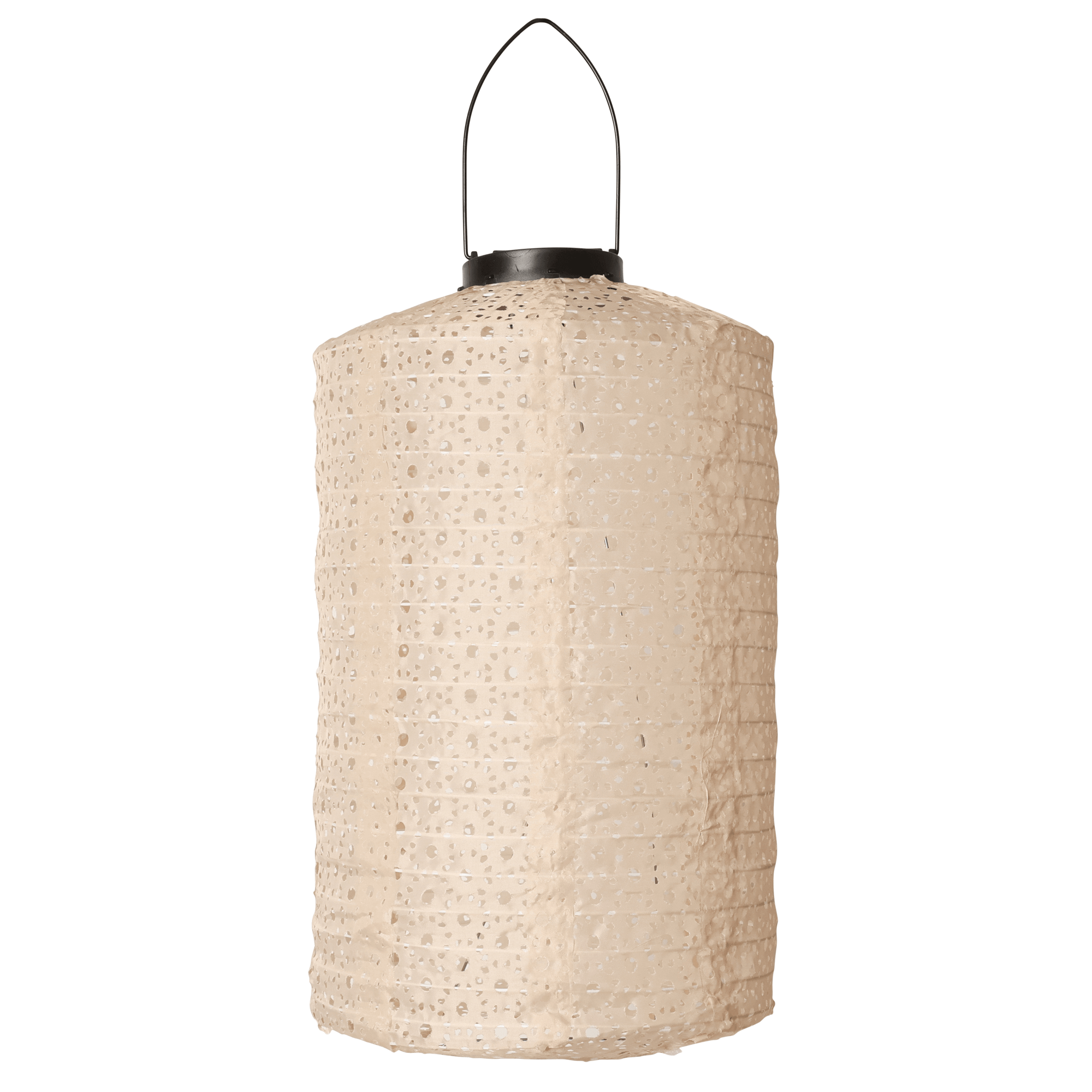 Se Solcelle lanterne, cylinder, lys beige hos Naga.dk