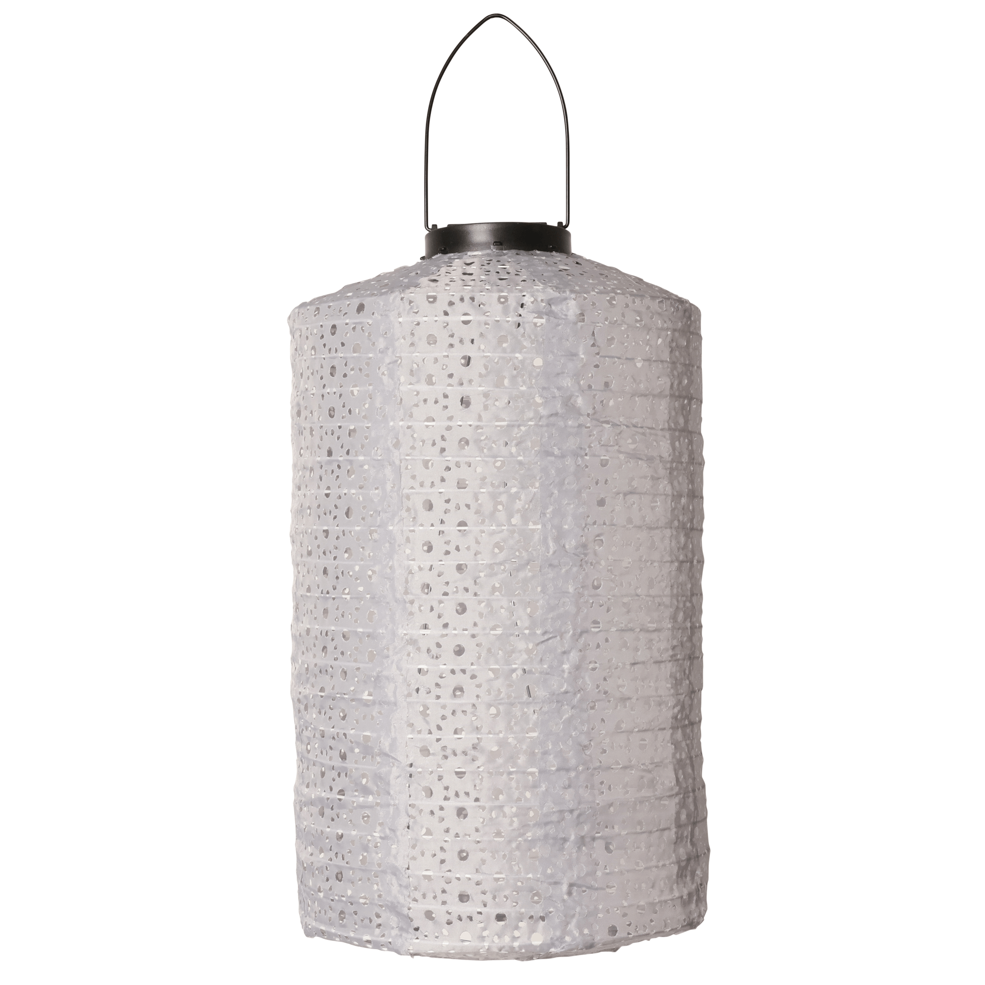 Billede af Solcelle lanterne, cylinder, lys grå