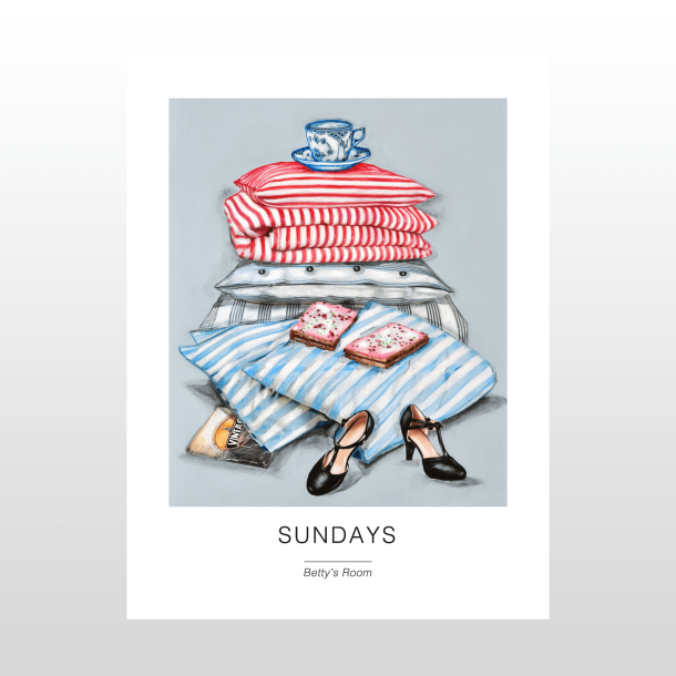 Kunstplakat  "Sundays" 30 x 40 cm.