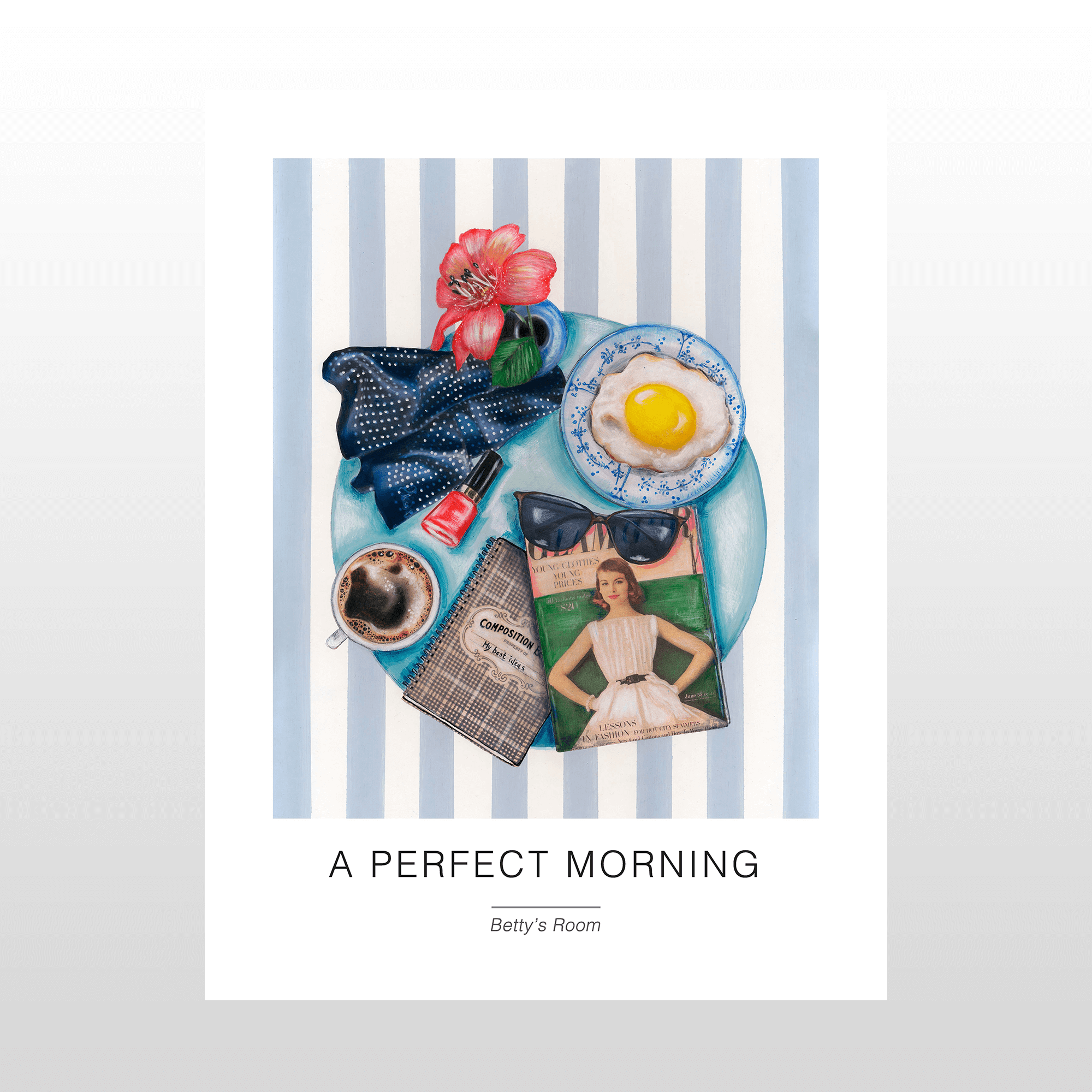 Se Kunstplakat "A perfect morning" 30 x 40 cm. hos Naga.dk
