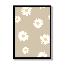 Buy Poster with Marguerite motif - Beige. A4
