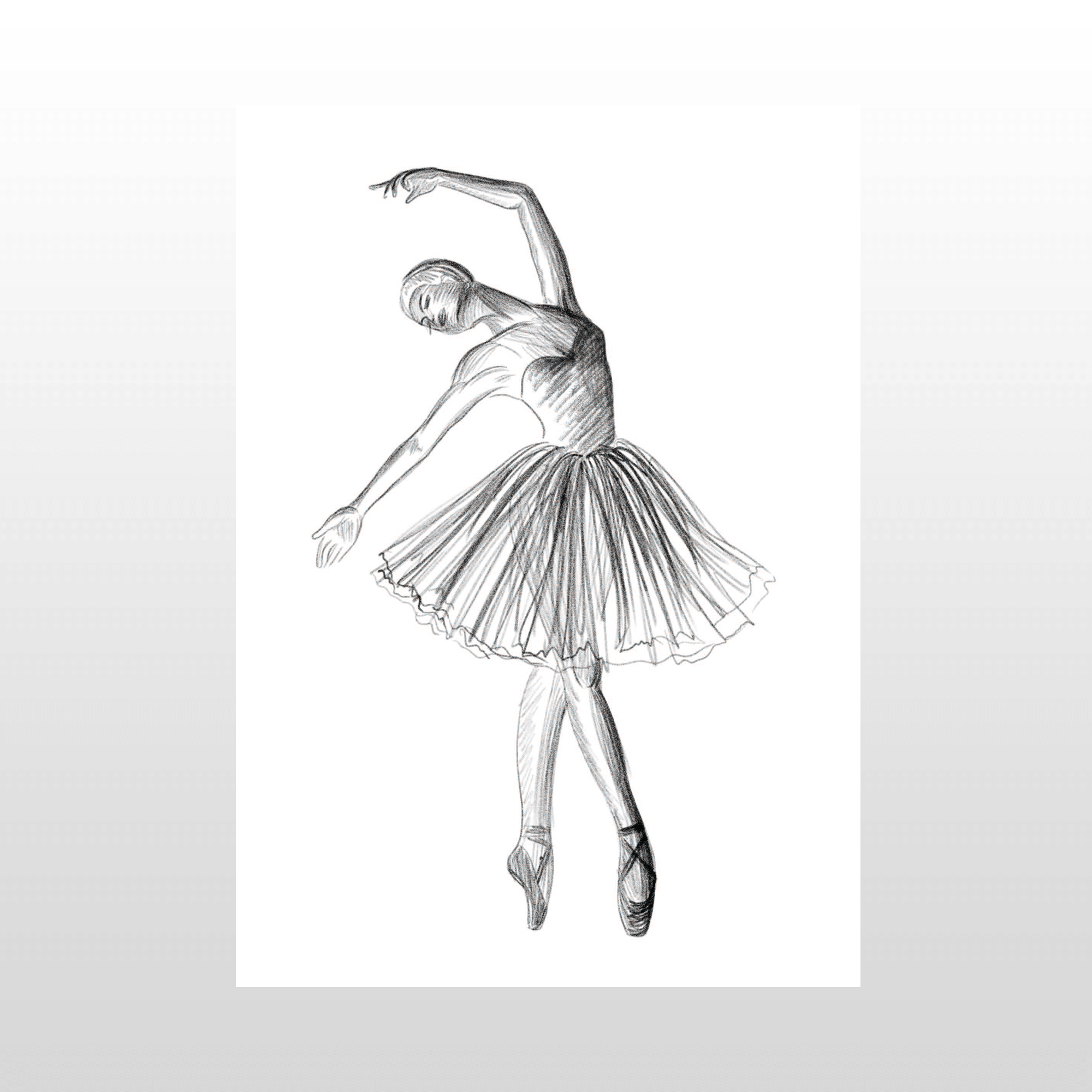 Billede af Plakat "Ballet tegning" A4