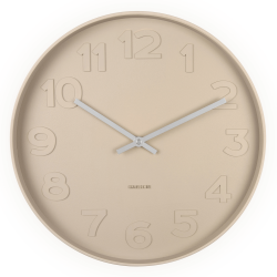 Wanduhr, Warmgrau Stilren,  51 cm.