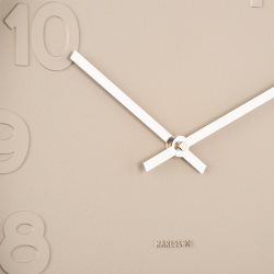 Wanduhr, Warmgrau Stilren,  51 cm.