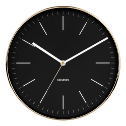 Wanduhr, Schwarz Classic,  27,5 cm.