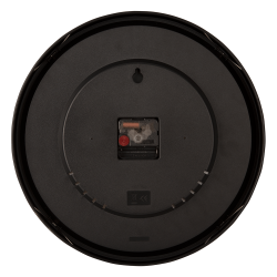 Wanduhr, Schwarzes Messing,  35 cm.