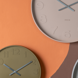 Wanduhr, Warmgrau Stilren,  51 cm.