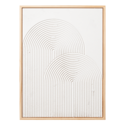 45 x 60 cm. Weies Relief, Regenbogen, Dekoration