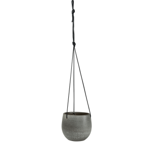 Hanging plant pot, raw grey.