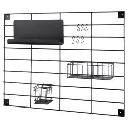 Shelf for metal wall grid, Black
