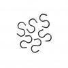 S-Haken 4 cm., Schwarzes Metall