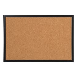 60 x 40 cm. Pinnwand aus Kork. Schwarzer Rahmen