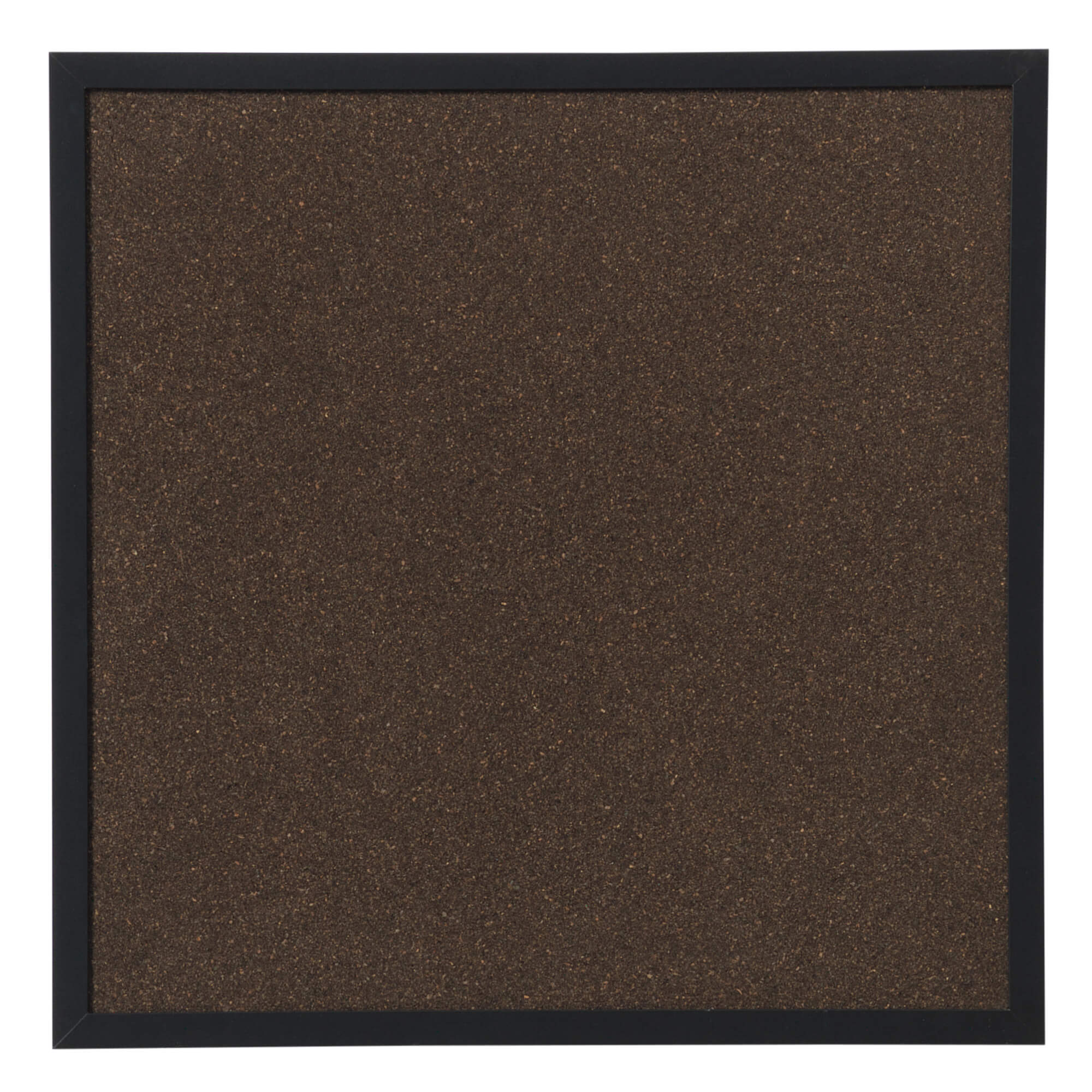 Billede af 60 x 60 cm. Mørk Kork opslagstavle med sort ramme