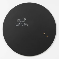 Circle 57 cm. Magnetic, frameless, black chalkboard