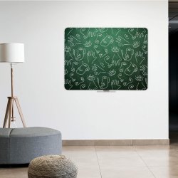 57 x 45 cm. Magnetische, grne Kreidetafel ohne Rahmen