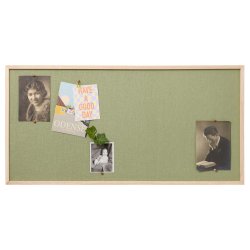 100 x 50 cm. Green pin board with wooden frame