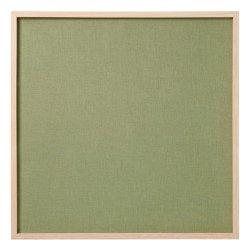 60 x 60 cm. Green pin board with wooden frame