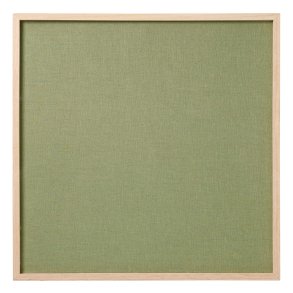 60 x 60 cm. Green pin board with wooden frame