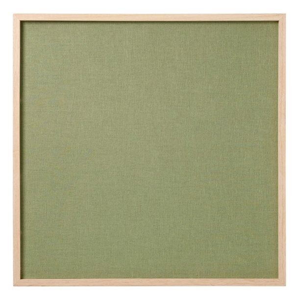 60 x 60 cm. Green pin board with wooden frame