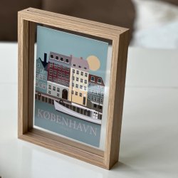 Double-sided photo frame, 13x18 cm, wood