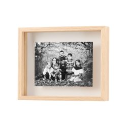 Dubbelsidig fotoram, 13 x 18 cm, tr